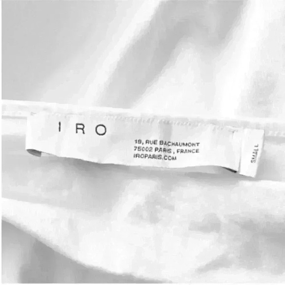 IRO Womens Palmero 3/4 Sleeve Boat Neck Mini Dress in White. Size Small - Picture 10 of 13